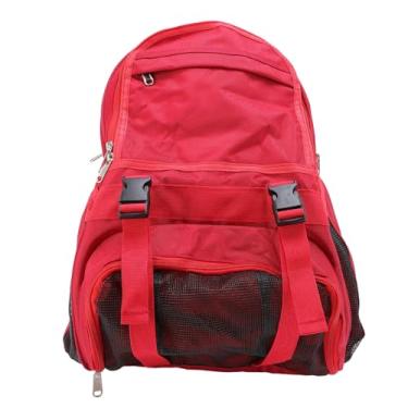 Imagem de Mochila de Grande Capacidade, Oxford Ploth Sports Backpack Backpack Backpack Sports Sports Smag para Toalha de Roupas de Basquete de Futebol (vermelho)