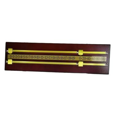 Imagem de menolana Sonooker Billiard Score Board Scuffleboard Score Keeper Fácil de usar o placa de marcador de mesa para jogadores Practice Professional Practice, Marrom