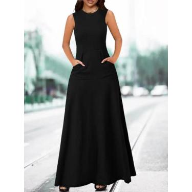 Imagem de Vestido Longo Bolso Canguru Saia Evase Forrado Malha Viscolycra  Ve  2