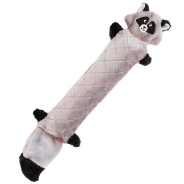 Imagem de Pelúcia Jigglerz ZippyPaws Brinquedo Guaxinim Com Apito Para Cachorro