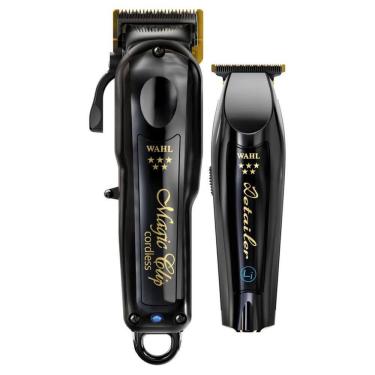 Imagem de Kit Máquina de Cortar Cabelo e Acabamento Barber Wahl Bivotl