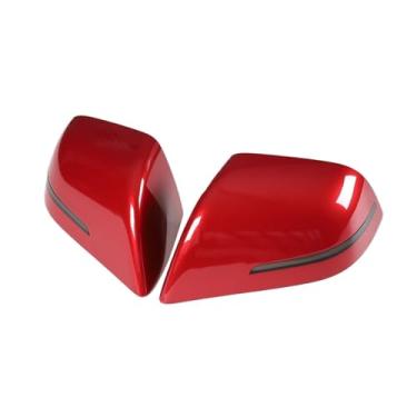 Imagem de Capa de espelho retrovisor de substituição compatível com Tesla Model 3 Y 2023 com pisca-pisca LED(M3-PR30RED)