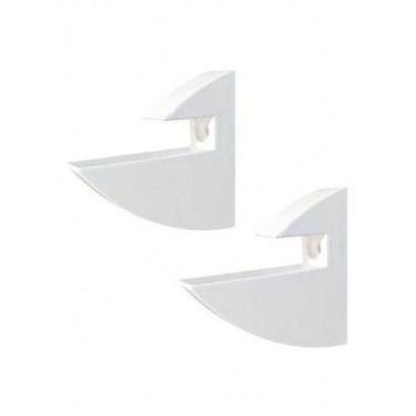 Imagem de Kit 10 Suporte Bico De Tucano Para Prateleira 15mm Cor Branca ou Preto