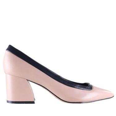 Imagem de Scarpin Feminino Capodarte 4018853 Nude/Preto, 38