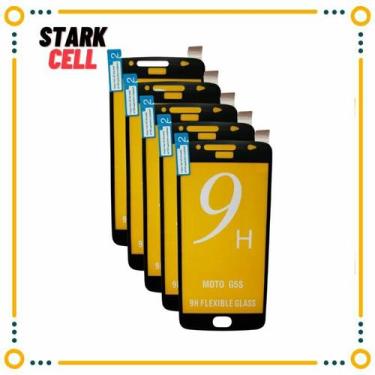 Imagem de Kit 5 Películas Gel Cerâmica 5D/9D Total para Moto G5s - Proteção Anti