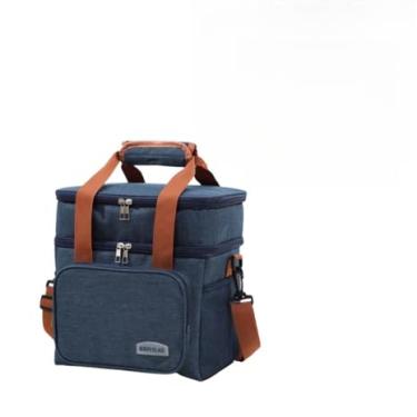Imagem de Bolsa Termica Expansível De Grande Capacidade Para Piquenique Adequado Para Viagens Ao Ar Livre Na Praia(azul)