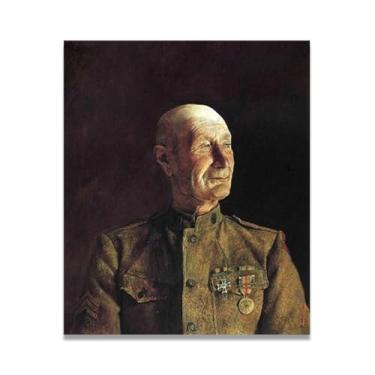 Imagem de LKXGRRSFG Impressão em tela The Patriot Andrew Wyeth - Arte de realismo americano, aquarela e pintura de têmpera de ovo para decoração de casa 20 x 24 cm