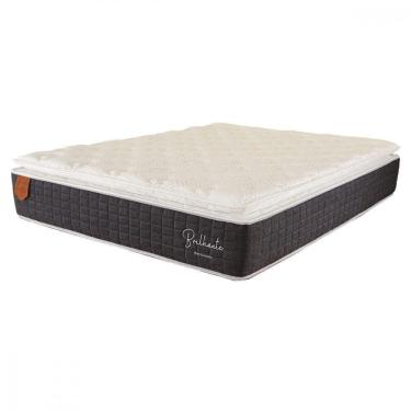 Imagem de Colchão Queen Brilhante 158x198x30cm Mola Ensacada Prorelax Grafite Com Branco