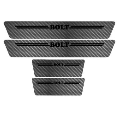 Imagem de Kit Soleira Protetora Porta Premium Black Carbono - Bolt - Jhow Adesiv