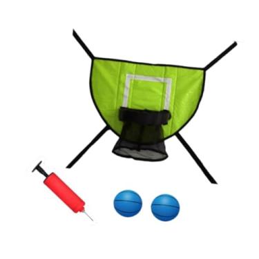 Imagem de UGPLM Mini cesta de basquete para trampolim, acessório para trampolim para todas as idades, jogo de gol, suporte de basquete universal fácil de montar,