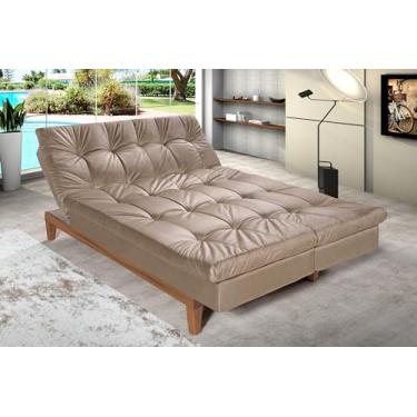 Imagem de Sofá Cama Versátil Reclinável 3 Lugares 5 Posições Casal Premium Madero Suede Casa Imperial (CHOCOLATE 377)