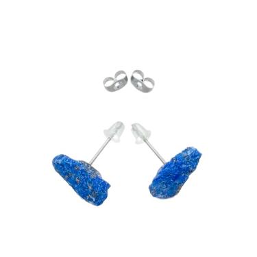 Imagem de Brincos pedra natural Lápis Lazúli