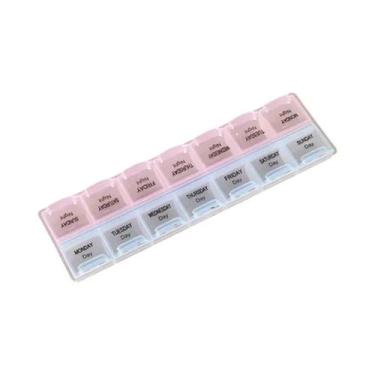 Imagem de Semanalmente 7 Dias 4 Fileiras 28 Quadrados Porta Comprimidos Organiza