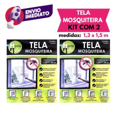 Imagem de Kit Tela Protetora Mosqueteiro Poliester Janela Adesiva Contra Pernilo