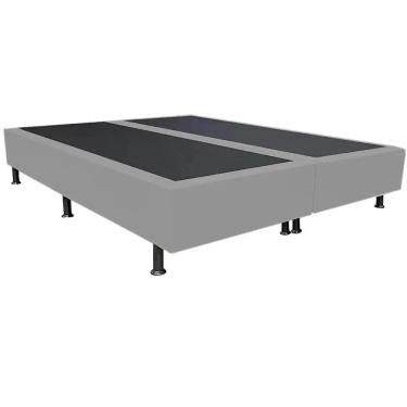 Imagem de Base Box Bipartida Universal Queen em Corino 37x198x158 Cor Cinza