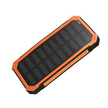 Imagem de ZJchao 20000mAh Charging Rápido Kit de Banco de Energia Solar USB Duplo para Atividades Ao Ar Livre (Laranja)