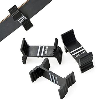 Imagem de Elkrich 4 peças Módulo de ajuste de linha central de membros de arco recurvo detector de calibração preto alinhamento de tiro central medidores de membros de arco recurvo