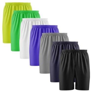 Imagem de Kit 7 Calção Short Futebol Basquete Vôlei Bermuda Dry Treino Academia-Masculino