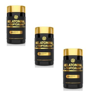 Imagem de Kit 3 Melatonina 0,21mg Triptofano Premium 500mg 3x60 cps Floral Ervas