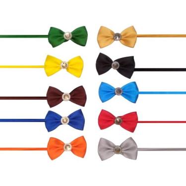 Imagem de Gravata Pet 10 Gravatinhas Borboleta Lisa Filhote Pequeno Macho Rochan