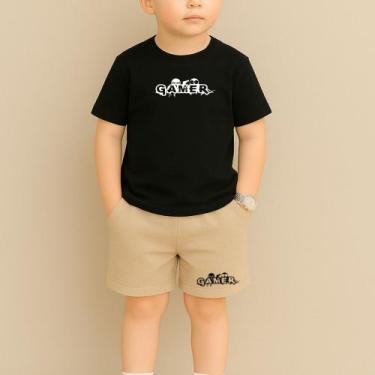 Imagem de Conjunto Infantil Masculino Estampa Gamer 116 Fofo Conjuntinho Kit Var
