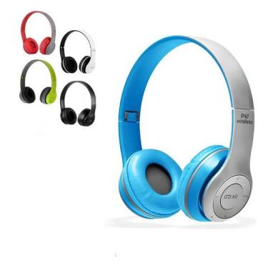 Imagem de Fone P47 Wireless Bluetooth com Rádio FM e Entrada Cartão SD - Fone De