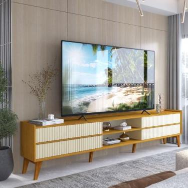 Imagem de Rack para TV Magnífico 212 Naturale Off White - Gelius - Gelius Móveis