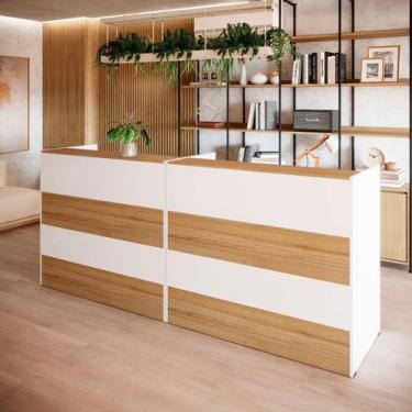 Imagem de Balcões para Recepção Atendimento Escritório 240 cm F5 - F5 Office G, 