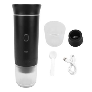 Imagem de Cafeteira portátil Electric Handheld Recarregável Escritório de Viagem para Viagem Homanalmente Máquina de Rebastro ABS 698G (Preto)