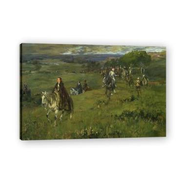 Imagem de Arte em tela The Night After The Battle John Lavery Iconic Realist Portrait & War Scene – Decoração de parede irlandesa atemporal para casa emoldurada 39,98 x 59,9 cm