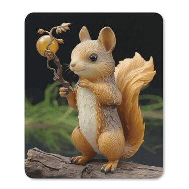 Imagem de Mouse pads com base de borracha antiderrapante resina esquilo à prova d'água para jogos para computadores, jogadores, escritório, casa