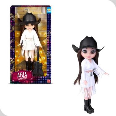 Imagem de Boneca Country Boiadeira 27,7cm com Chapéu e Acessórios Aria Anjo