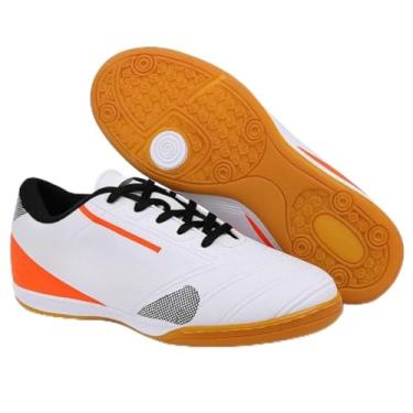 Imagem de Chuteira Salão Umb PRO5 Confortável e Resistente Futsal do 34 a 43 (Umb Branco com Laranja, BR, Adulto, Numérico, 40)