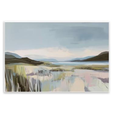 Imagem de Stupell Industries Design artístico de placa de parede paisagem da costa verdante por Elara Yasna, 13 x 19