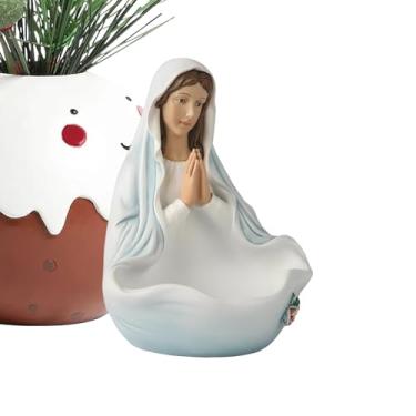 Imagem de Rrlihjgu Estátua de Maria | Imagem de Nossa Senhora Católica | Figura Religiosa para Casa Jardim Igreja Família Mulheres Decorativa Exterior