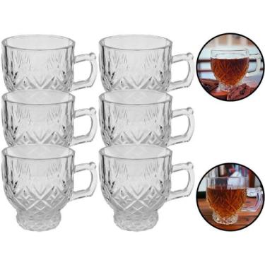 Imagem de Conjunto De Xícaras Anise Vidro Para Café Chá Chocolate Quente Cappucc