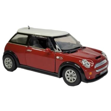 Imagem de Miniatura Carrinho De Ferro Mini Cooper 1/28 Coleção Metal (Vinho)