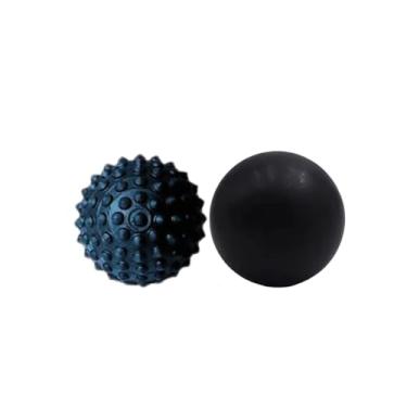 Imagem de Kit 2 Bolas Anti-Stress, Exercitadoras para Massagem e Fisioterapia, Lisa e Cravo, Cores Variadas (PRETO)