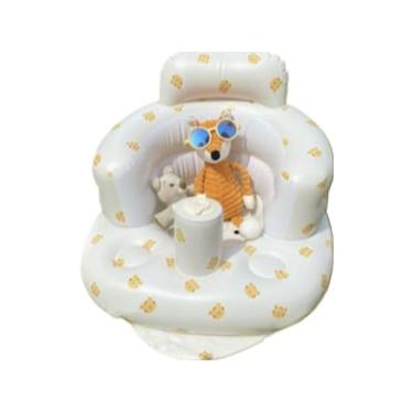 Imagem de Sofá inflável automático para crianças assento infantil (55 * 52 * 40cm,Cabeça tigre)