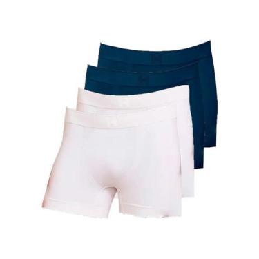 Imagem de Kit com 4 Cuecas Boxer Hope Smc61020 Colorido, Branco, G
