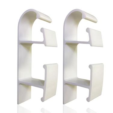 Imagem de Suporte de mangueira CPAP com anti-desengate para cama, evita embaraços e bloqueio, gancho de mangueira CPAP para cabeceira e sono, acessórios CPAP suprimentos sem necessidade de perfuração (2P branco