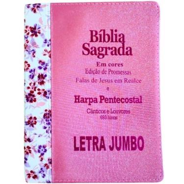 Imagem de Bíblia Sagrada com Harpa Pentecostal - Edição de Promessas - Letra Jum