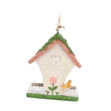 Imagem de WeiLaiKeQi Casa para pássaros, exclusiva, rústica, fácil de pendurar, caixa- para flores, abrigo para pássaros azuis, cerca, árvores, amantes de, B