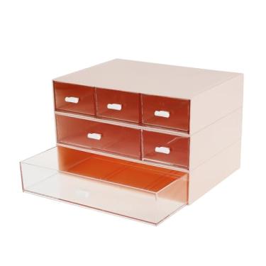 Imagem de ZFLYCANP 3 gavetas empilháveis de armazenamento, cesta de armazenamento de plástico empilhável destacável, organizadores de armário dobráveis para armário, cozinha, banheiro, quarto, escritório (rosa)