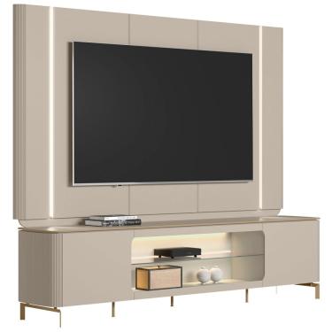 Imagem de Rack Para Sala LED Com Painel Para TV 70 Pol Elysia L05 Off White Fosco - Lyam Decor