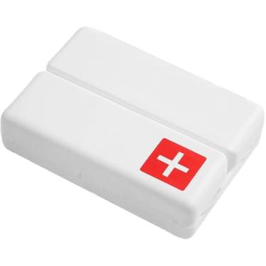 Imagem de Wopanxye Caixa organizadora diária de comprimidos, estojo portátil para viagem, design dobrável, dispensador de medicamentos, lembrete para bolso para guardar vitaminas, óleo de fígado de bacalhau