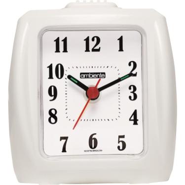 Imagem de Despertador Quartz Ambiente Ref: 1600-021 Branco Retangular