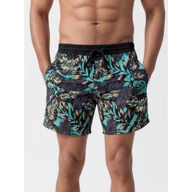Imagem de Bermuda Tactel Estampada Floral Estilosa Short Praia Casual - Ben20, V