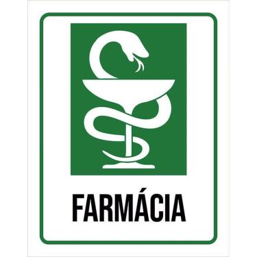 Imagem de Kit 3 Placas Sinalização Hospitalar Farmácia
