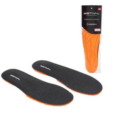 Imagem de Palmilha Calcanheira Pu Conforto Laranja e Preto 37